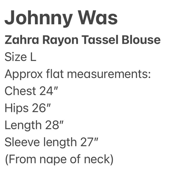 Johnny Was Zahra Rayon Blouse L - Picture 7 of 7